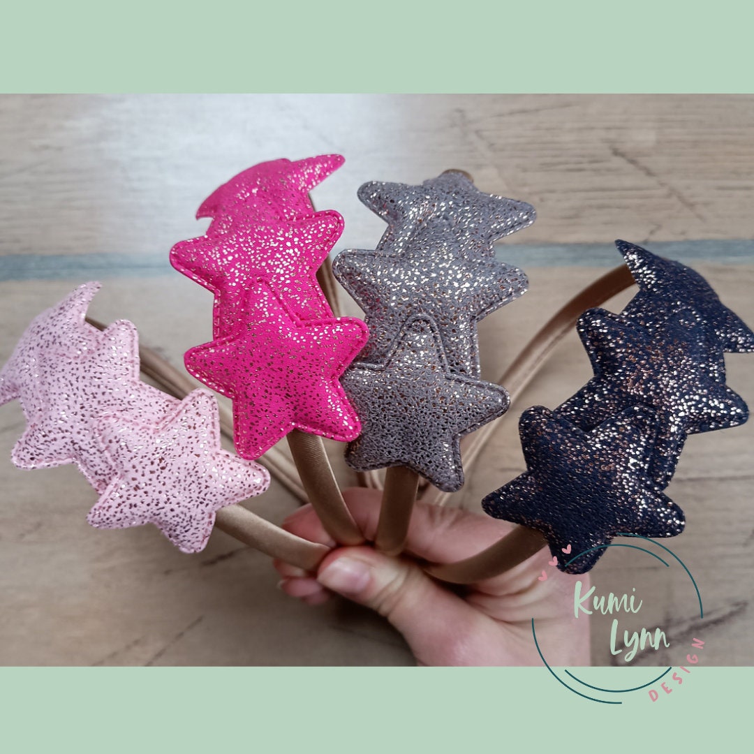 Haarreif Sterne | Rosa Pink Grau Schwarz Hr008 Haarreif Sterne | Rosa Pink Grau Schwarz Hr008 von KumiLynnDesign