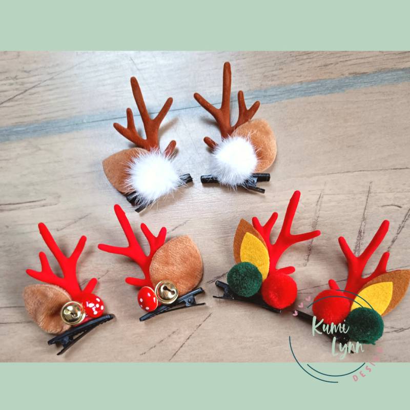 Haarspangen Geweih | 2Er Set Hs012 von KumiLynnDesign