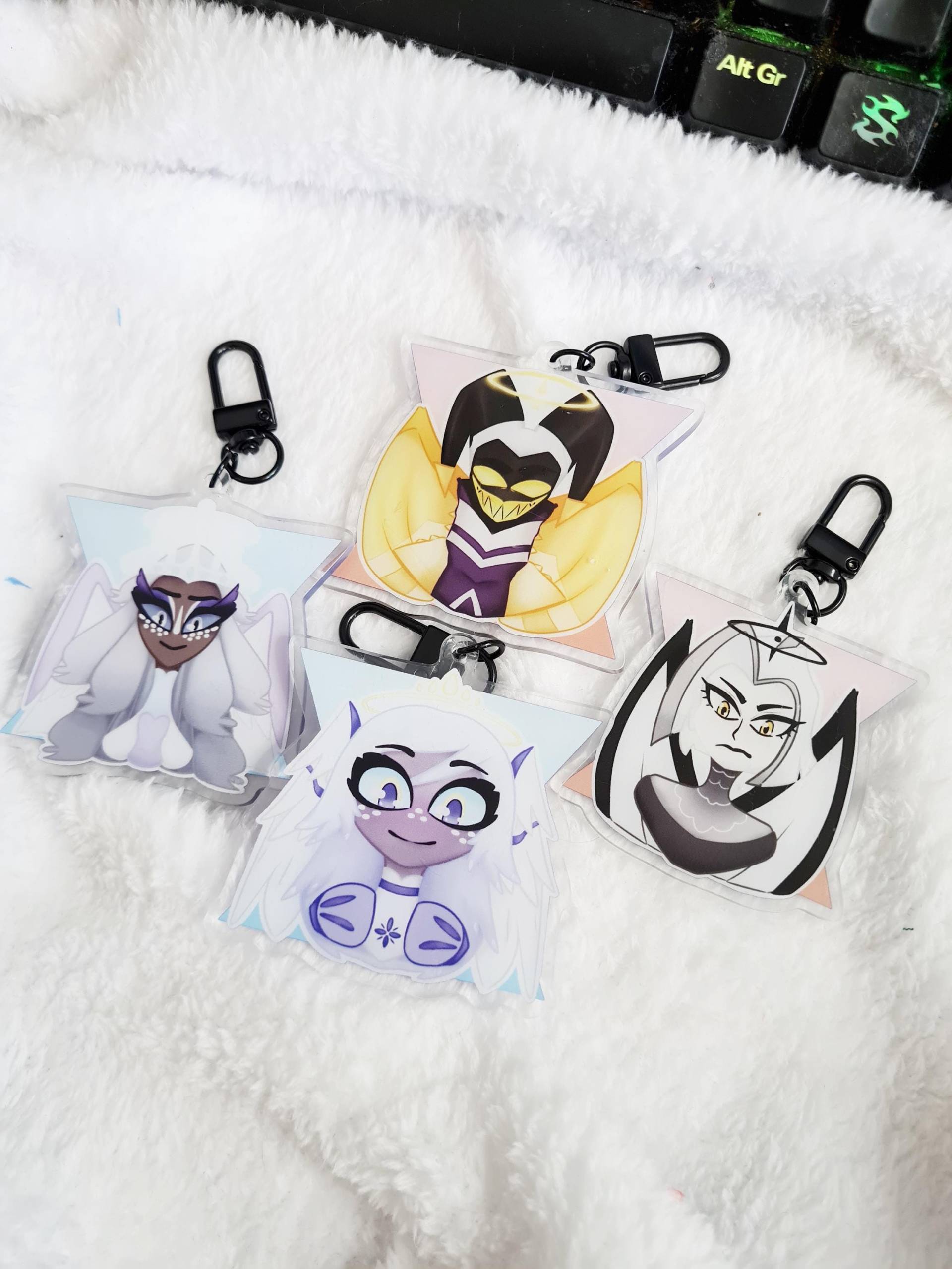 Hazbin Hotel - Doublesided Keychains || Adam Lute Emily Sera Hazbin Hotel - Doublesided Keychains || Adam Lute Emily Sera von KumikoAchiha
