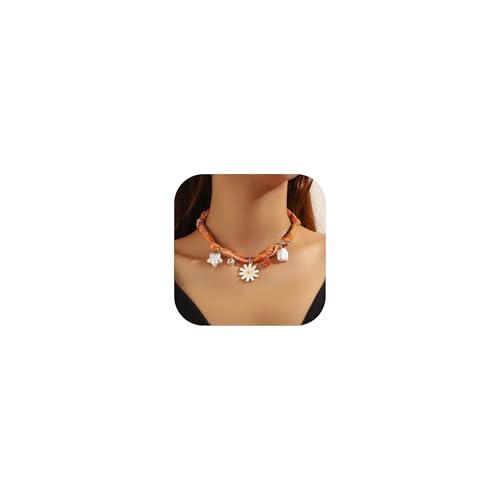 KummerSaprk Schal-Halskette mit Anhänger, geschwollenes Herz, Schleife, Blumen-Charms, Bandana, Halskette, Smaragd-Halsketten, Schmuck, Geschenke für Frauen, Legierung, Kein Edelstein KummerSaprk Schal-Halskette mit Anhänger, geschwollenes Herz, Schleife, Blumen-Charms, Bandana, Halskette, Smaragd-Halsketten, Schmuck, Geschenke für Frauen, Legierung, Kein Edelstein von KummerSaprk