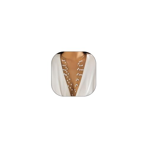 Manschetten-Halskette für Damen, rund, offene Manschette, Halsband mit Perlenquaste, verstellbar, geschichtet, Statement-Halsketten für Frauen, Metall, Kein Edelstein Manschetten-Halskette für Damen, rund, offene Manschette, Halsband mit Perlenquaste, verstellbar, geschichtet, Statement-Halsketten für Frauen, Metall, Kein Edelstein von KummerSaprk