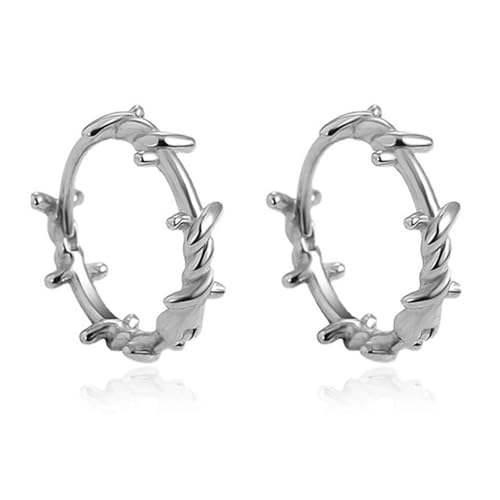 Stacheldraht-Ohrringe für Damen und Herren, Punk, Spike, Rock, Gothic, Flammen-Zubehör, Punk-Outfits, Gothic-Schmuck von KummerSaprk