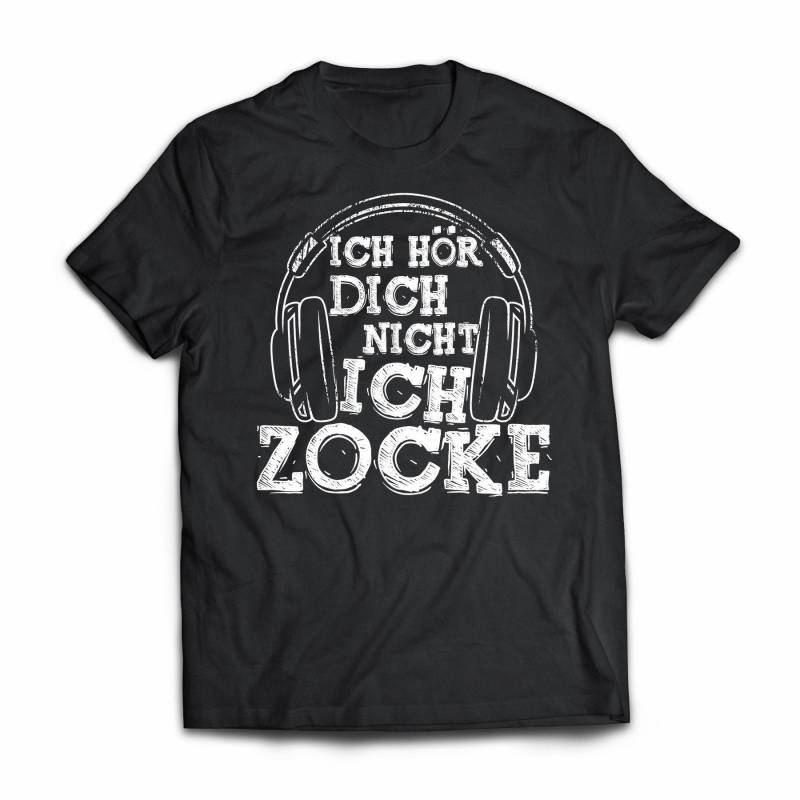 Ich Hör Dich Nicht Ich Zocke | Fair Wear Fun-Shirt Für Kinder Und Erwachsene Gamershirt Statementshirt Geschenk Gamer Zocker von KumpelundCo