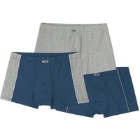 3er Pack Boxershorts aus reiner Bio-Baumwolle, blau/grau von Kumpf