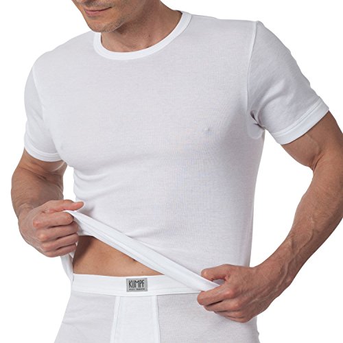 Kumpf 2X Herren Unterhemd 1/2 Arm Rundhals hochgeschlossen Swiss Cotton feinste Teilung 2000151 Weiss von KUMPF BODY FASHION