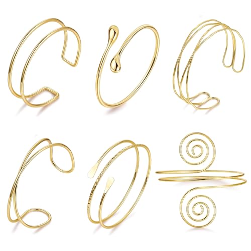 Kunaxku 6PCS Oberarmreif Silber Set Oberarmreif Armreif mit 6 Silbernen Armreifen,Verstellbar und Minimalistisch,Boho Armreif Silber 925 Damen,Wickelarmband Damen,Sterling Silber 925 Kunaxku 6PCS Oberarmreif Silber Set Oberarmreif Armreif mit 6 Silbernen Armreifen,Verstellbar und Minimalistisch,Boho Armreif Silber 925 Damen,Wickelarmband Damen,Sterling Silber 925 von Kunaxku