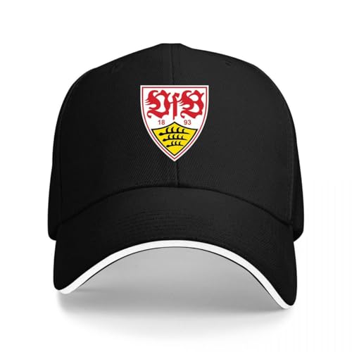 Kunbeqas Unisex Baseball Cap VfB Stuttgart Sommer Baumwolle Golf Cap Herren Verstellbar Baseball Caps Schwarz, Schwarz , Einheitsgröße von Kunbeqas