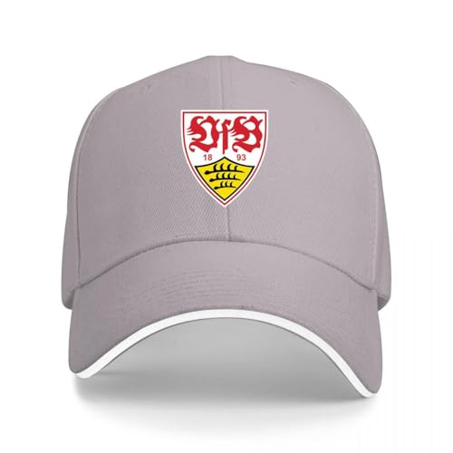 Kunbeqas Unisex Baseball Cap VfB Stuttgart Sommer Baumwolle Golf Cap Herren Verstellbar Baseball Caps Schwarz, grau, Einheitsgröße von Kunbeqas