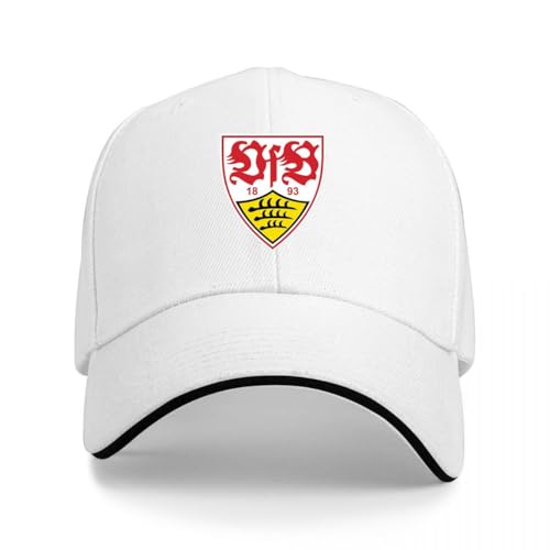 Kunbeqas Unisex Baseball Cap VfB Stuttgart Sommer Baumwolle Golf Cap Herren Verstellbar Baseball Caps Schwarz, weiß, Einheitsgröße von Kunbeqas