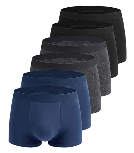 Kuncottz Boxershorts Herren 6er Pack Atmungsaktive Männer Unterwäsche Herren Baumwolle Unterhosen Boxershorts von Kuncottz