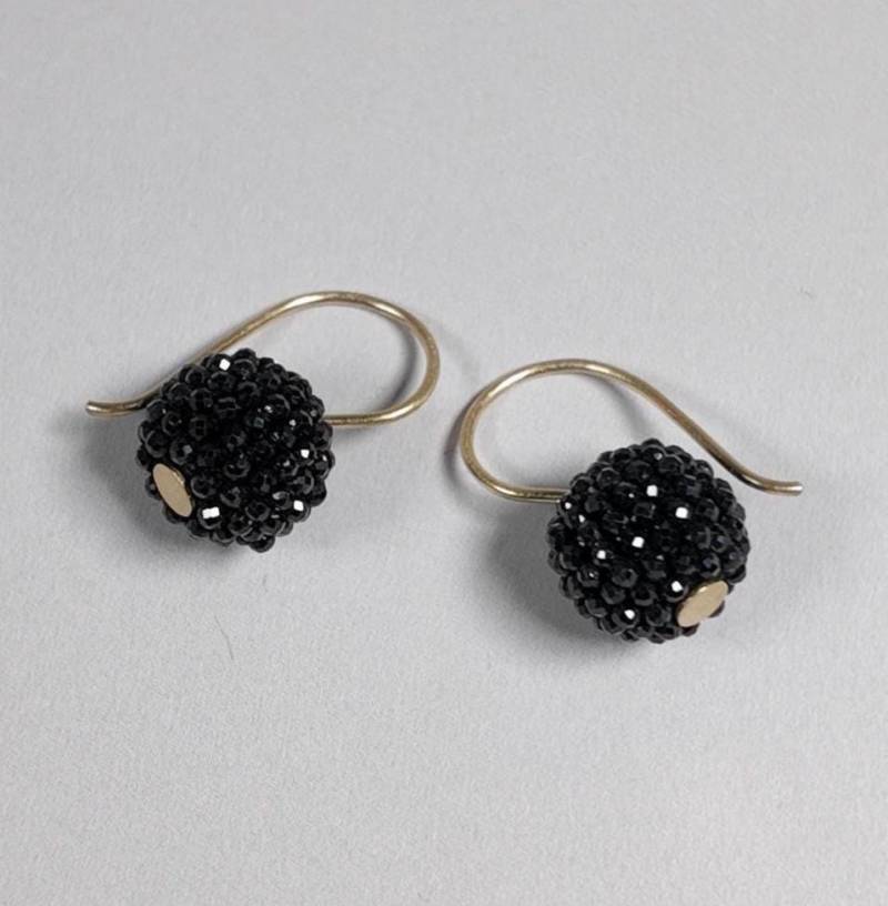 Goldohrringe Mit Achatkugel, Besonderes Geschenk - Wintertime von KundKJewelry