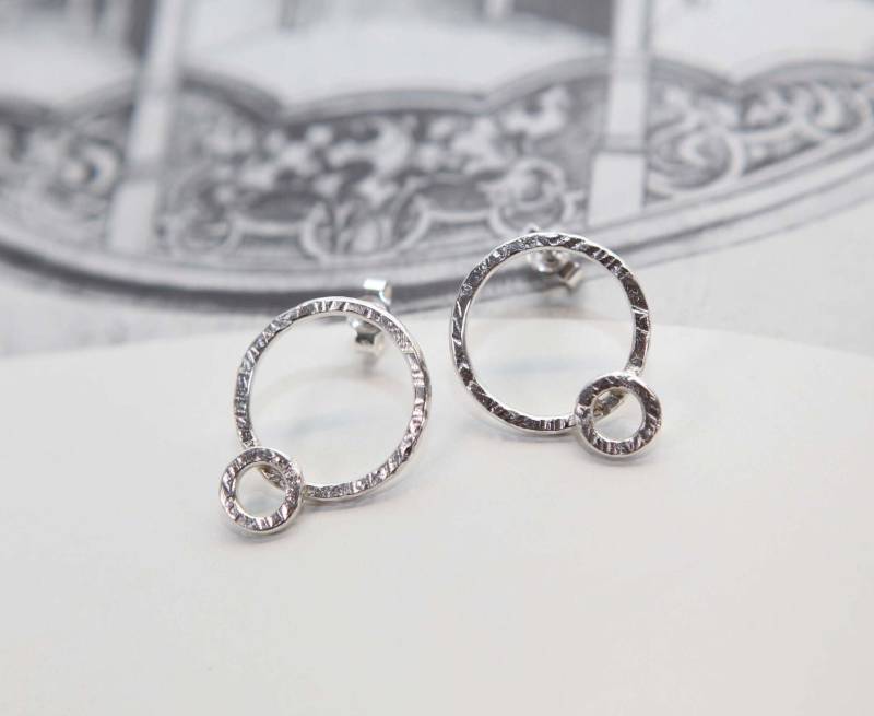 Kreisohrstecker in Silber - Circles von KundKJewelry
