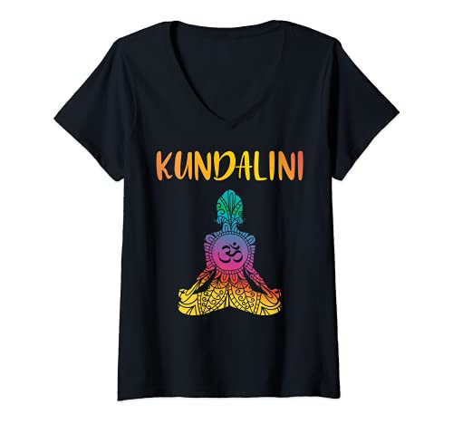 Damen Kundalini Yoga Sat Nam Wahe Guru Chakra Meditation Geschenk T-Shirt mit V-Ausschnitt Damen Kundalini Yoga Sat Nam Wahe Guru Chakra Meditation Geschenk T-Shirt mit V-Ausschnitt von Kundalini Yoga Mandala T-Shirt