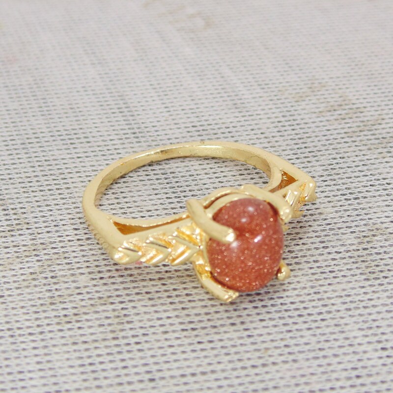 Zinken Set Rote Sonne Sitara Edelstein Solitär Ring von Kundangemsjewelry