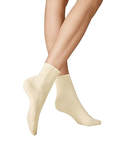 KUNERT Damen Socken Sensual Cotton Rollrand 130 DEN Winterweiss 2030 35/38 von KUNERT