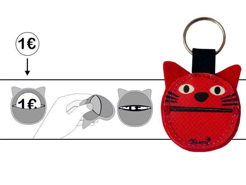 Einkaufswagen-Euro-Chip-Tasche Maulheld Katze Einkaufswagen-Euro-Chip-Tasche Maulheld Katze von KunisWelt