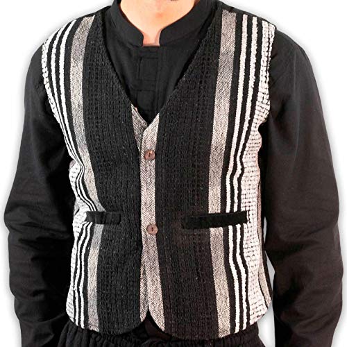 Kunst und Magie Bunte Herren Hippie Weste, Größe:L, Farbe:Schwarz/Grau Kunst und Magie Bunte Herren Hippie Weste, Größe:L, Farbe:Schwarz/Grau von Kunst und Magie