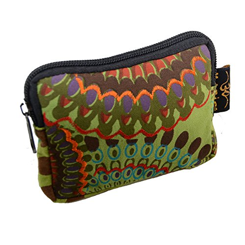 Kunst und Magie Bunter Geldbeutel Kulturbeutel aus Baumwolle Goa Hippie Ethno, Farbe:Grün Kunst und Magie Bunter Geldbeutel Kulturbeutel aus Baumwolle Goa Hippie Ethno, Farbe:Grün von Kunst und Magie