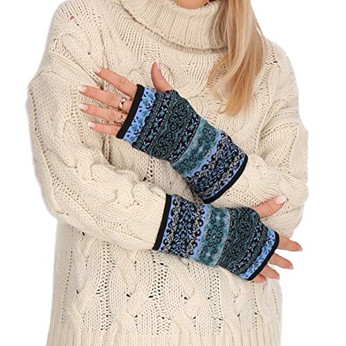 Kunst und Magie Damen Armstulpen Stulpen Handwärmer Handschuhe Pulswärmer extrafeiner Jacquardstoff von Kunst und Magie