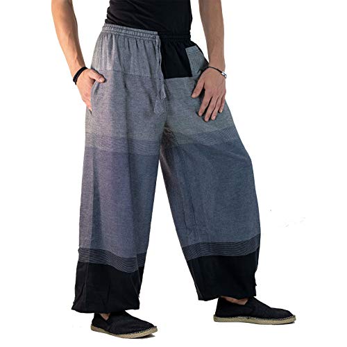 Kunst und Magie Damen Yogahose Pumphose Pluderhose Mehrfarbig aus Baumwolle lang, Größe:L/XL, Farbe:Grau/Schwarz Kunst und Magie Damen Yogahose Pumphose Pluderhose Mehrfarbig aus Baumwolle lang, Größe:L/XL, Farbe:Grau/Schwarz von Kunst und Magie