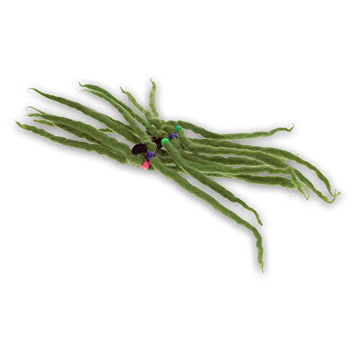 Kunst und Magie Filz Haargummi Dreads Haarschmuck Rasta scrounchi Xl, Farbe:Grün von Kunst und Magie