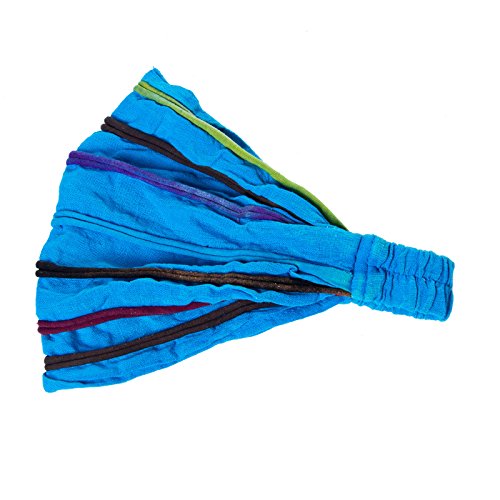 Kunst und Magie Stirnband Haarband Goa Stonewashed Hippie Kopftuch Haarband, Farbe:Türkis von Kunst und Magie