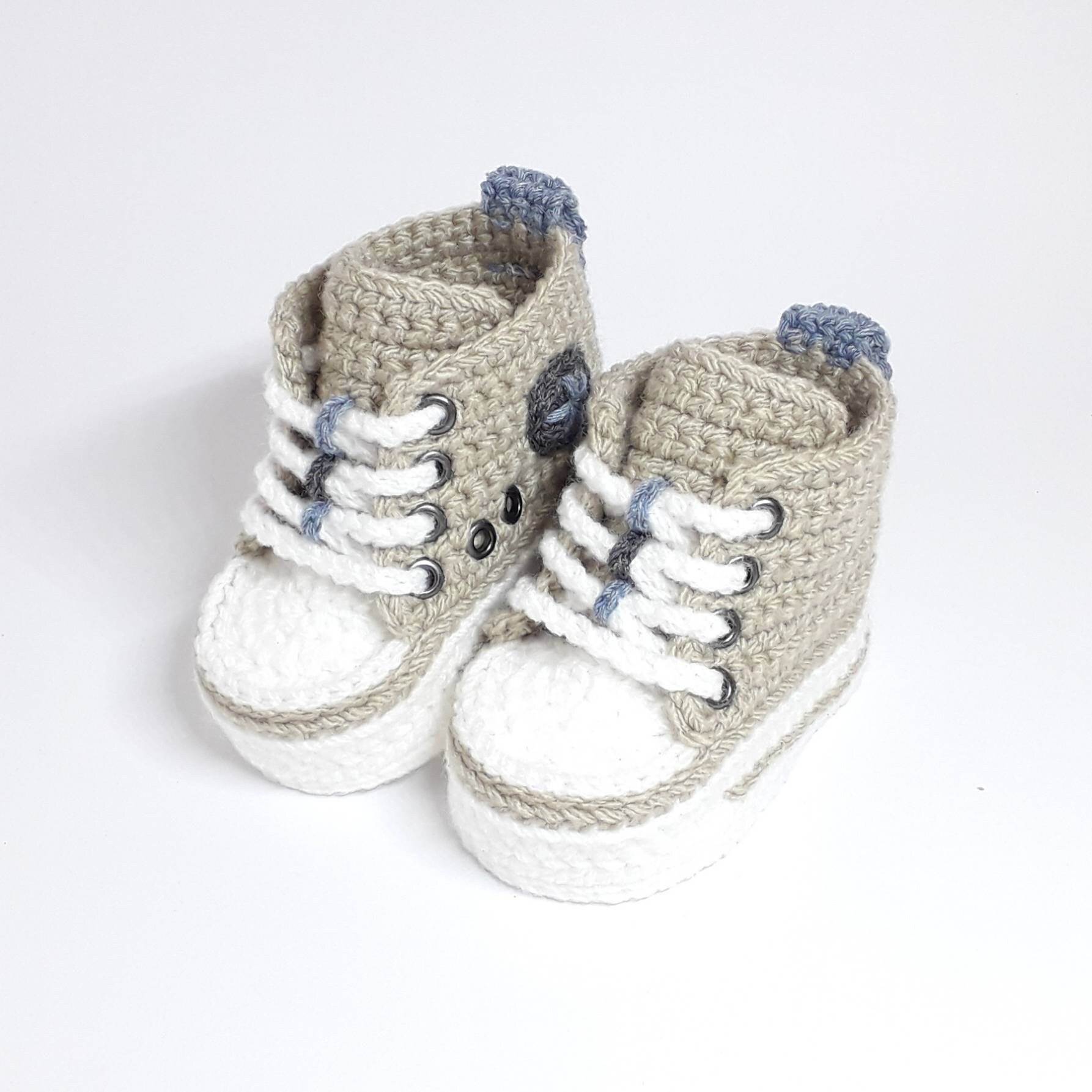 Leinen-Beige Babyschuhe Gehäkelt Gehäkelte Baby Schuhe | Sneakers, Sportschuhe in Verschiedenen Farben & Größen, Mit Ösenschnürung Leinen-Beige Babyschuhe Gehäkelt Gehäkelte Baby Schuhe | Sneakers, Sportschuhe in Verschiedenen Farben & Größen, Mit Ösenschnürung von KunstWollwerk
