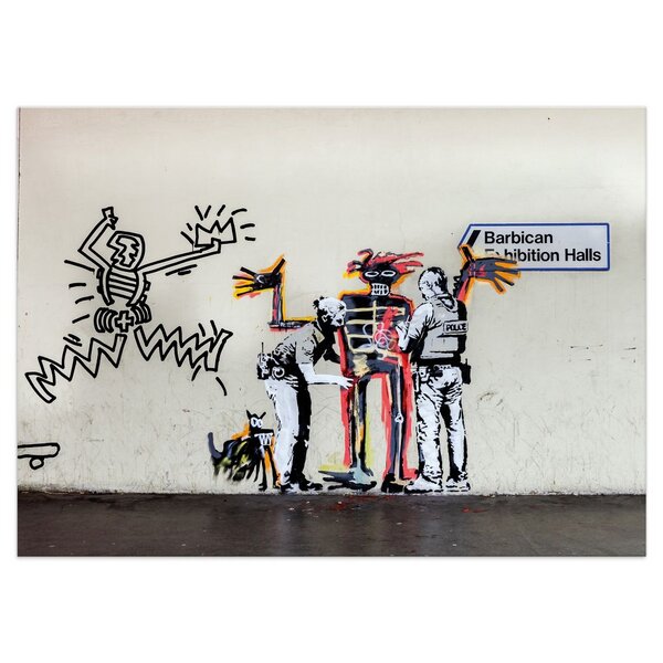 Kunstbruder Banksy Bild Human Control Wandbilder Wohnzimmer von Kunstbruder