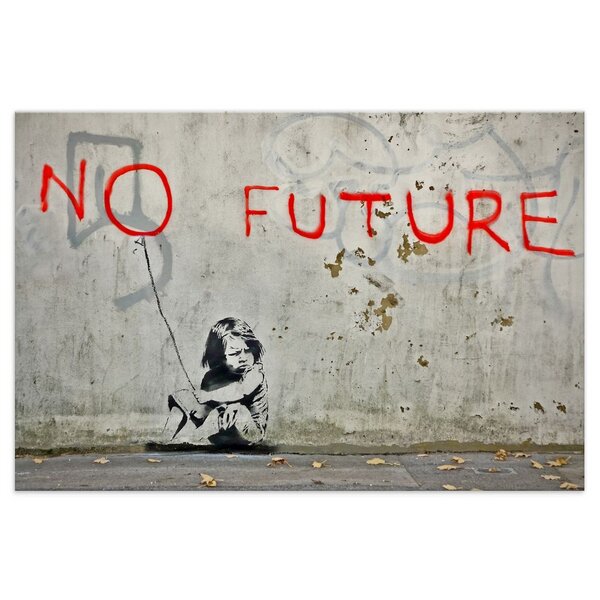 Kunstbruder Banksy Bild No Future Wandbilder Wohnzimmer von Kunstbruder