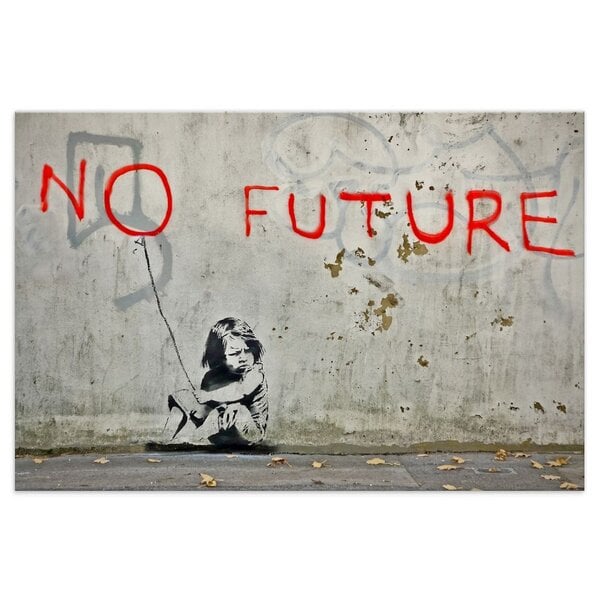 Kunstbruder Banksy Bild No Future Wandbilder Wohnzimmer von Kunstbruder