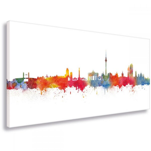 Kunstbruder Skyline - Berlin - Light - Wandbilder Wohnraum von Kunstbruder