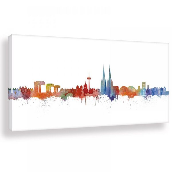 Kunstbruder Skyline von München - Light - Wandbild - Kunstdruck von Kunstbruder