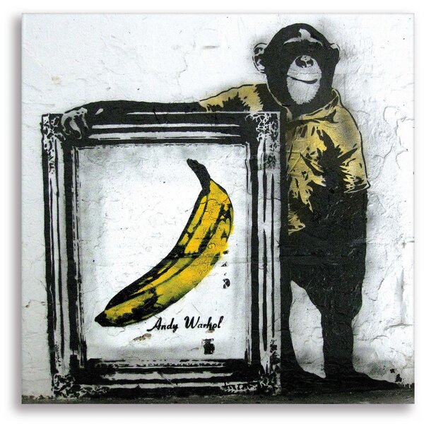 Kunstbruder Wandbild Banksy Banane Bilder Wohnzimmer von Kunstbruder