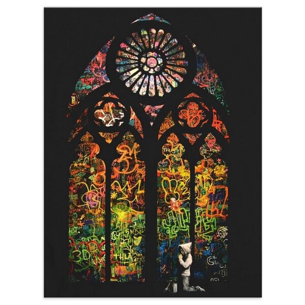 Kunstbruder Wandbild Banksy Church Bilder Wohnzimmer von Kunstbruder