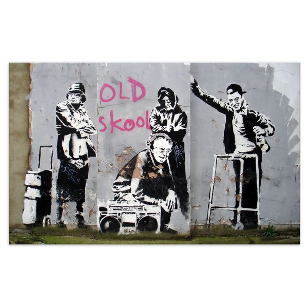 Kunstbruder Wandbild Banksy Old Skool Bilder Wohnzimmer von Kunstbruder