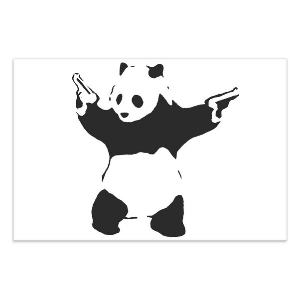 Kunstbruder Wandbild Banksy Panda Bilder Wohnzimmer von Kunstbruder