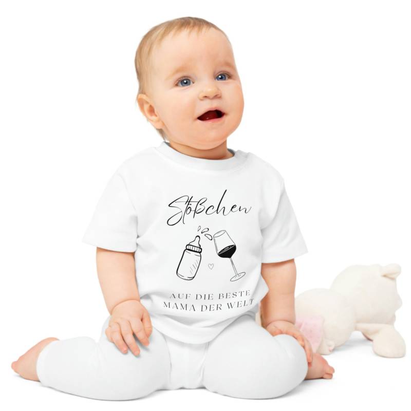 Baby Kleidung |stößchen Muttertag Geschenk | Personalisierter Body Muttertagssgeschenk Mama T-Shirt Überraschungs Outfit von KunstbySari