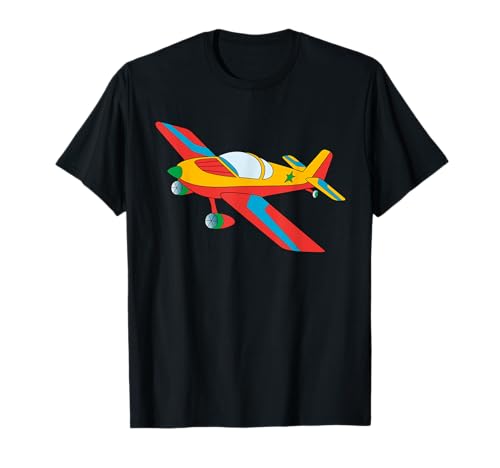 Flugzeug TShirt Kind Kunstflug bunter Flieger Jungen Mädchen T-Shirt Flugzeug TShirt Kind Kunstflug bunter Flieger Jungen Mädchen T-Shirt von Kunstflug und Flugzeug Shirts