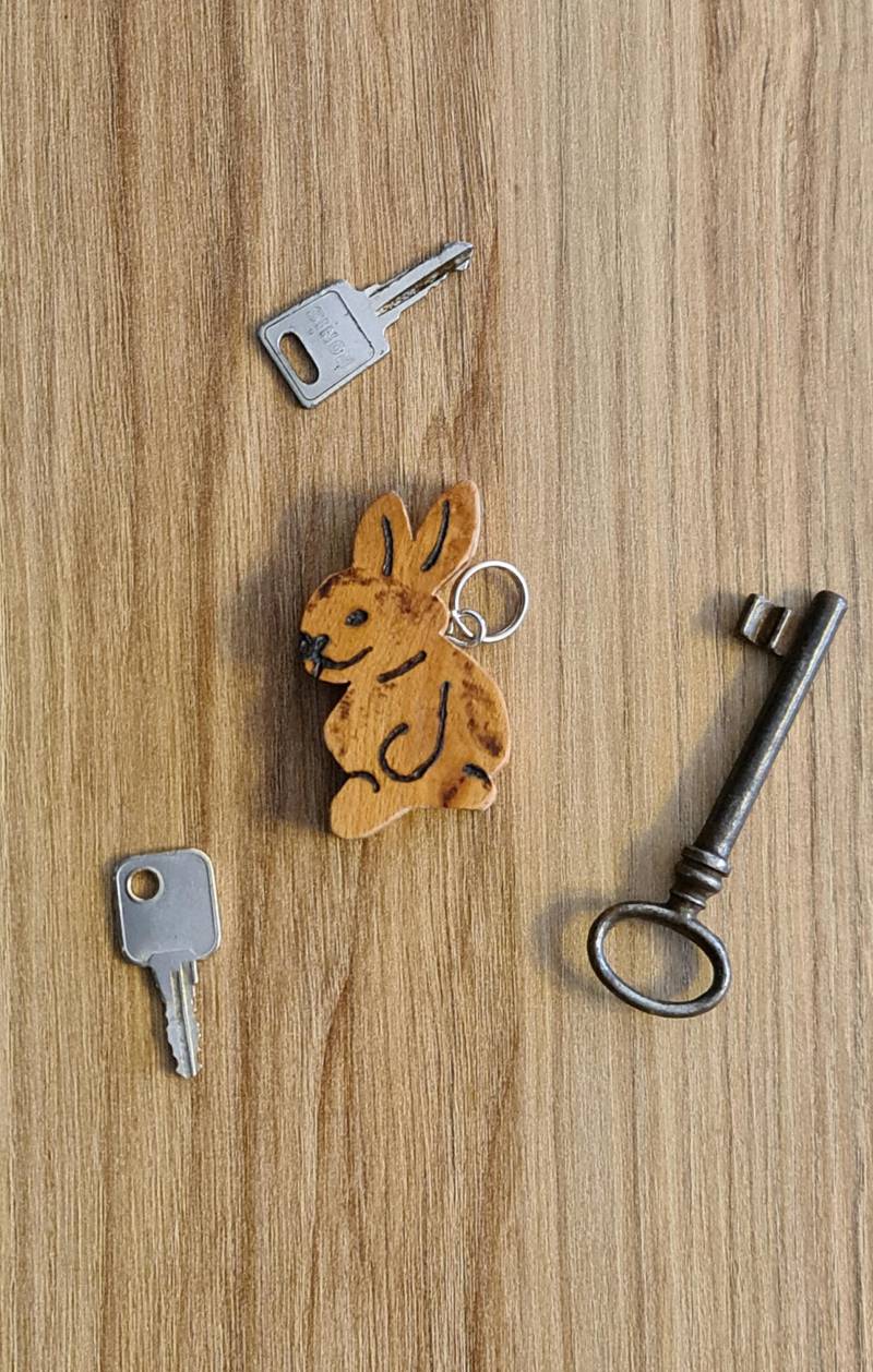Schlüsselanhänger Hase Schlüsselanhänger Hase von KunsthandwerkErzwerk
