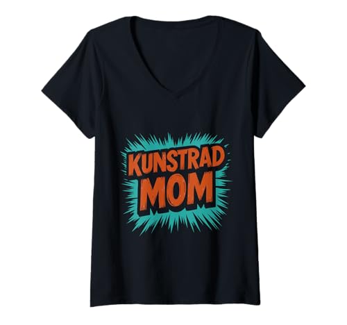 Damen Kunstrad - Artistic Cycling - Mama - Mutter - Trainer - Mom T-Shirt mit V-Ausschnitt von Kunstrad Fans