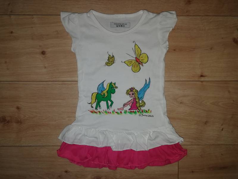 Kids-Kleid - Feenwelt Handgemalte Motive Verschiedene Größen Farben Individualisierbar Unikat von Kunstschuppen