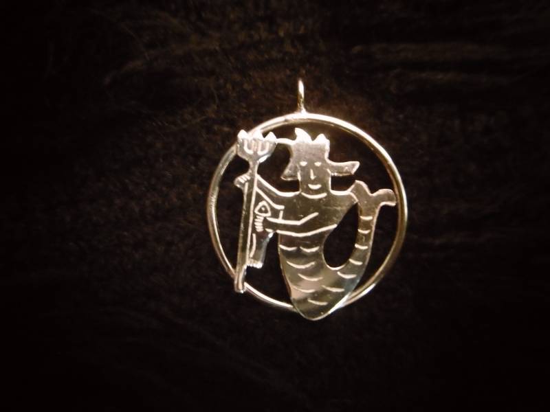 Chöner Kettenanhänger Aus 835Er Silber "Wassermann" von KunstundSchund