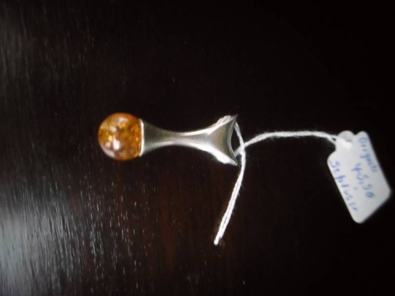 Wunderschöner Anhänger Mit Bernstein, 925Er Silber, Viele Einschlüsse von KunstundSchund