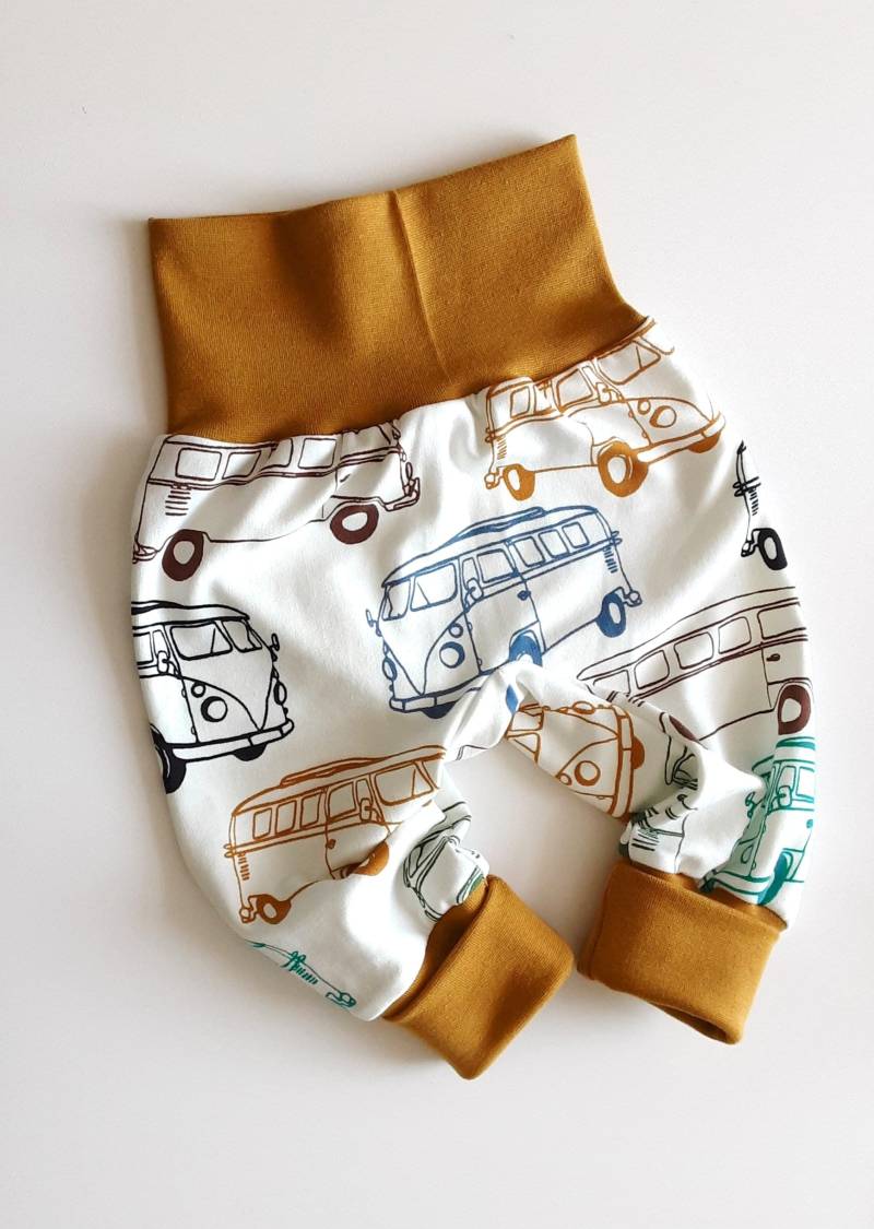 Baby Pumphose Bulli Bus Camper Mitwachshose Babyhose Geschenk Mädchen Junge Babyset Camping Geschenkset von KunterbunteUnikate
