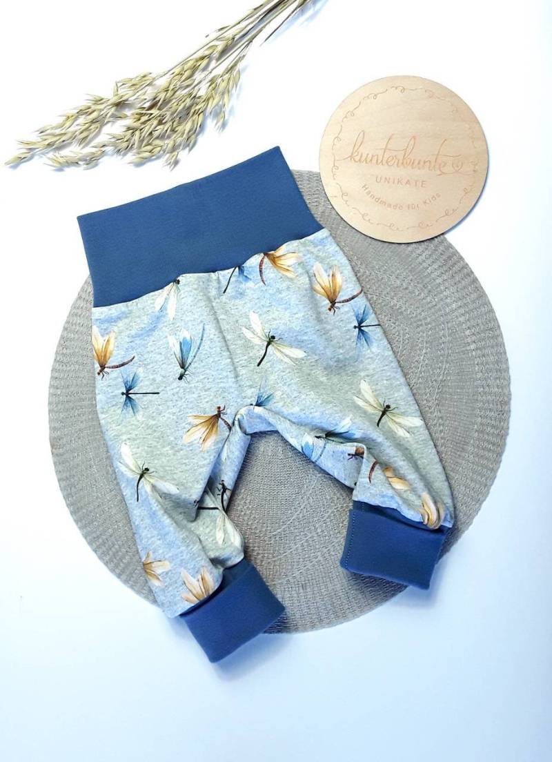 Baby Pumphose Libelle Libellen Tiere Mitwachshose Babyhose Tobehose Geschenk Babyset Geburt Newborn Kinder Junge Mädchen von KunterbunteUnikate