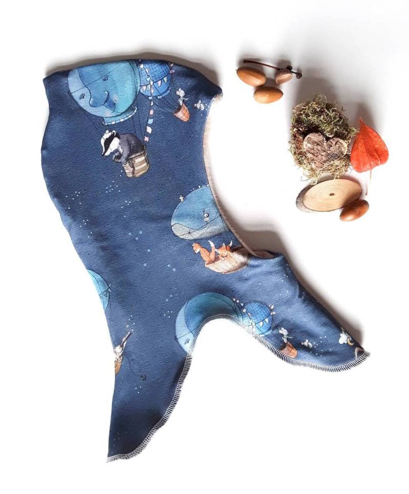 Baby Schlupfmütze Zipfelmütze Fuchs Dachs Waldtiere Babymütze Schalmütze Wintermütze Mütze Warm Gefüttert Mädchen Junge von KunterbunteUnikate