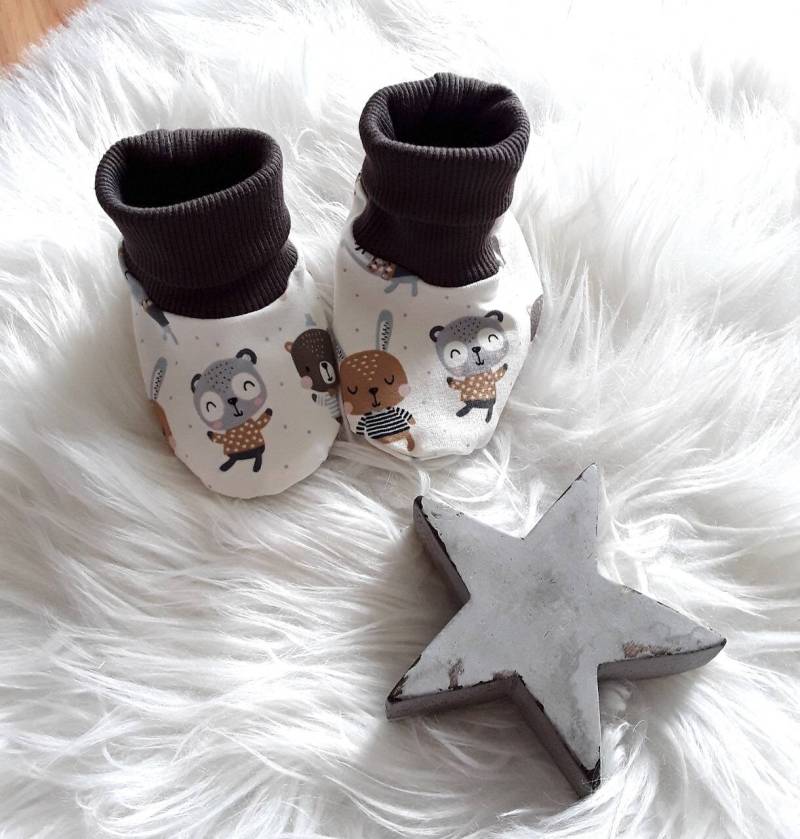 Babyschühchen Tierkinder Tierbabys Hase Babysocken Babyschuhe Baby Erste Schuhe Geschenk Geburt Newborn Babyset Babyshower Erstes Outfit von KunterbunteUnikate