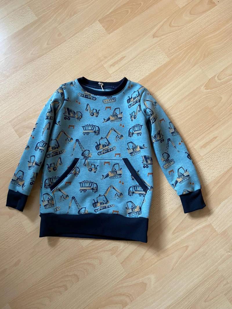 Sweatshirt Angeraut Baustelle Gr. 110 von Kunterbuntes321