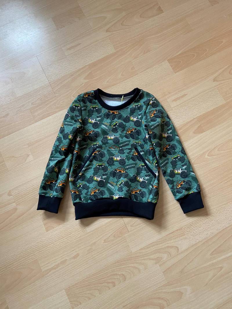 Sweatshirt Gr. 110/116 Monstertruck von Kunterbuntes321