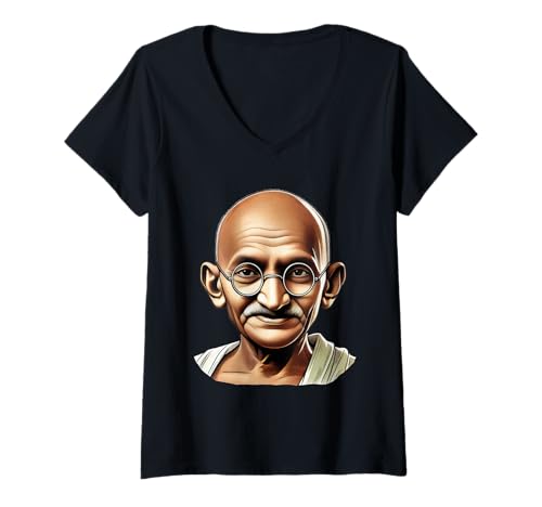Damen Friedvolle Inspiration zeitlose Illustration T-Shirt mit V-Ausschnitt Damen Friedvolle Inspiration zeitlose Illustration T-Shirt mit V-Ausschnitt von Kunterli Art